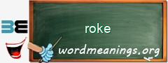 WordMeaning blackboard for roke